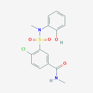 4-chloro-3-[(2-hydroxyphenyl)(methyl)sulfamoyl]-N-methylbenzamide