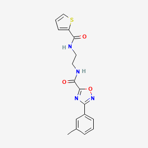 3-(3-methylphenyl)-N-{2-[(thiophen-2-ylcarbonyl)amino]ethyl}-1,2,4-oxadiazole-5-carboxamide