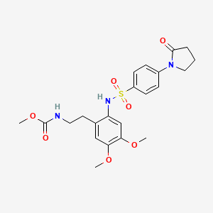 Methyl {2-[4,5-dimethoxy-2-({[4-(2-oxopyrrolidin-1-yl)phenyl]sulfonyl}amino)phenyl]ethyl}carbamate