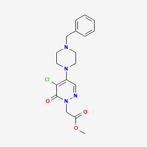 molecular formula C18H21ClN4O3 B11473001 methyl [4-(4-benzylpiperazin-1-yl)-5-chloro-6-oxopyridazin-1(6H)-yl]acetate 