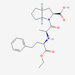 molecular formula C₂₃H₃₂N₂O₅ B1147302 Ramipril epimer, (R,S,S,S,S)- CAS No. 104195-90-6