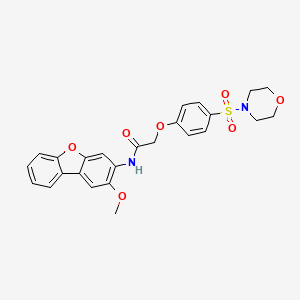 N-(2-methoxydibenzo[b,d]furan-3-yl)-2-[4-(morpholin-4-ylsulfonyl)phenoxy]acetamide