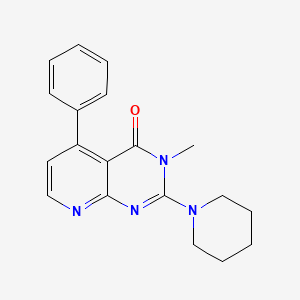 molecular formula C19H20N4O B11473032 3-Methyl-5-phenyl-2-(piperidin-1-yl)pyrido[2,3-d]pyrimidin-4-one 