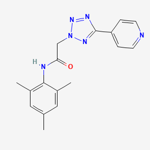 2-[5-(pyridin-4-yl)-2H-tetrazol-2-yl]-N-(2,4,6-trimethylphenyl)acetamide