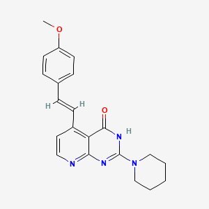 5-[(E)-2-(4-methoxyphenyl)ethenyl]-2-(piperidin-1-yl)pyrido[2,3-d]pyrimidin-4(3H)-one