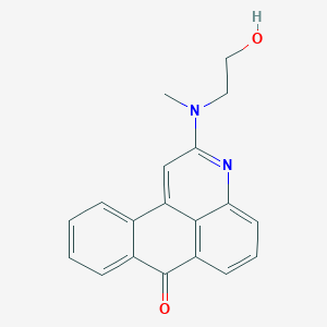 molecular formula C19H16N2O2 B11473082 2-[(2-hydroxyethyl)(methyl)amino]-7H-naphtho[1,2,3-de]quinolin-7-one 