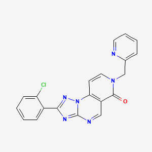 molecular formula C20H13ClN6O B11473095 2-(2-chlorophenyl)-7-(2-pyridylmethyl)pyrido[3,4-e][1,2,4]triazolo[1,5-a]pyrimidin-6(7H)-one 