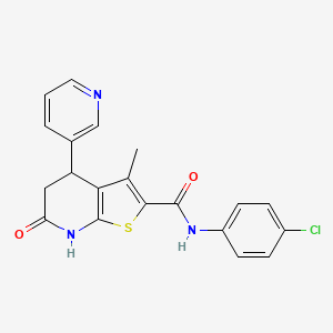 N-(4-chlorophenyl)-3-methyl-6-oxo-4-(pyridin-3-yl)-4,5,6,7-tetrahydrothieno[2,3-b]pyridine-2-carboxamide