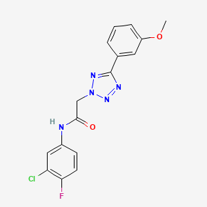 molecular formula C16H13ClFN5O2 B11473102 N-(3-chloro-4-fluorophenyl)-2-[5-(3-methoxyphenyl)-2H-tetrazol-2-yl]acetamide 