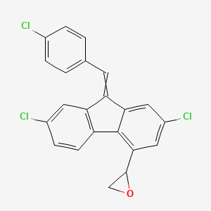 B1147311 2-[2,7-Dichloro-9-[(4-chlorophenyl)methylidene]fluoren-4-yl]oxirane CAS No. 252990-29-7