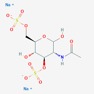 molecular formula C8H13NNa2O12S2 B1147313 D-Glucose,2-(acetylamino)-2-deoxy-, 3,6-bis(hydrogen sulfate), sodium salt (9CI) CAS No. 157296-96-3