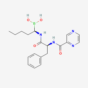 molecular formula C₁₉H₂₅BN₄O₄ B1147314 Desisobutyl-n-butyl Bortezomib CAS No. 1104011-35-9