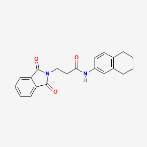 3-(1,3-dioxo-1,3-dihydro-2H-isoindol-2-yl)-N-(5,6,7,8-tetrahydronaphthalen-2-yl)propanamide