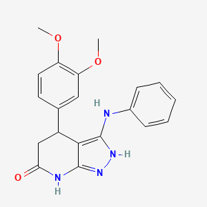 4-(3,4-dimethoxyphenyl)-3-(phenylamino)-1,4,5,7-tetrahydro-6H-pyrazolo[3,4-b]pyridin-6-one