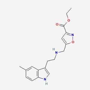 ethyl 5-({[2-(5-methyl-1H-indol-3-yl)ethyl]amino}methyl)-1,2-oxazole-3-carboxylate