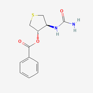 molecular formula C12H14N2O3S B11473204 (3S,4S)-4-(carbamoylamino)tetrahydrothiophen-3-yl benzoate 