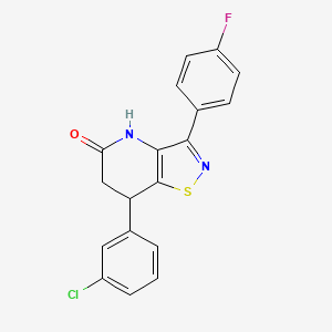 7-(3-chlorophenyl)-3-(4-fluorophenyl)-6,7-dihydro[1,2]thiazolo[4,5-b]pyridin-5(4H)-one