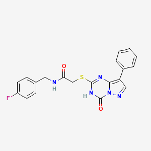 N-(4-fluorobenzyl)-2-[(4-oxo-8-phenyl-3,4-dihydropyrazolo[1,5-a][1,3,5]triazin-2-yl)sulfanyl]acetamide