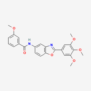 molecular formula C24H22N2O6 B11473253 3-methoxy-N-[2-(3,4,5-trimethoxyphenyl)-1,3-benzoxazol-5-yl]benzamide 