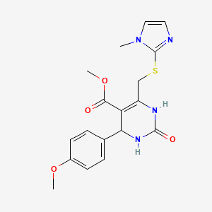 methyl 4-(4-methoxyphenyl)-6-{[(1-methyl-1H-imidazol-2-yl)sulfanyl]methyl}-2-oxo-1,2,3,4-tetrahydropyrimidine-5-carboxylate