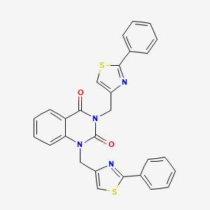 1,3-bis[(2-phenyl-1,3-thiazol-4-yl)methyl]quinazoline-2,4(1H,3H)-dione