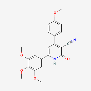 4-(4-Methoxyphenyl)-2-oxo-6-(3,4,5-trimethoxyphenyl)-1,2-dihydropyridine-3-carbonitrile