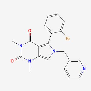 5-(2-bromophenyl)-1,3-dimethyl-6-(pyridin-3-ylmethyl)-1H-pyrrolo[3,4-d]pyrimidine-2,4(3H,6H)-dione