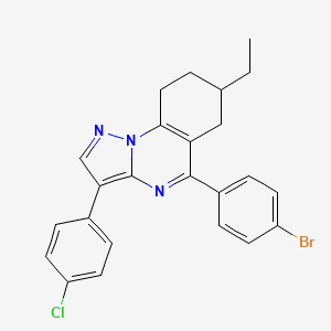 5-(4-Bromophenyl)-3-(4-chlorophenyl)-7-ethyl-6,7,8,9-tetrahydropyrazolo[1,5-a]quinazoline