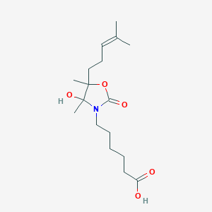 6-[4-Hydroxy-4,5-dimethyl-5-(4-methylpent-3-en-1-yl)-2-oxo-1,3-oxazolidin-3-yl]hexanoic acid