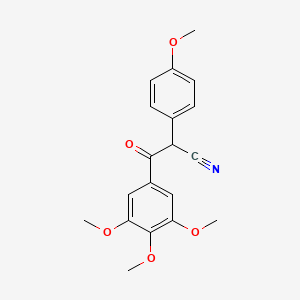 molecular formula C19H19NO5 B11473353 2-(4-Methoxyphenyl)-3-oxo-3-(3,4,5-trimethoxyphenyl)propanenitrile 