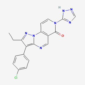 3-(4-chlorophenyl)-2-ethyl-7-(4H-1,2,4-triazol-3-yl)pyrazolo[1,5-a]pyrido[3,4-e]pyrimidin-6(7H)-one