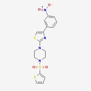 1-[4-(3-Nitrophenyl)-1,3-thiazol-2-yl]-4-(thiophen-2-ylsulfonyl)piperazine