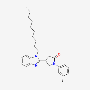 4-(1-decyl-1H-benzimidazol-2-yl)-1-(3-methylphenyl)pyrrolidin-2-one