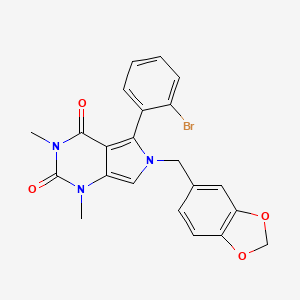 6-(1,3-benzodioxol-5-ylmethyl)-5-(2-bromophenyl)-1,3-dimethyl-1H-pyrrolo[3,4-d]pyrimidine-2,4(3H,6H)-dione