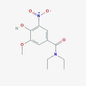 molecular formula C12H16N2O5 B11473517 N,N-diethyl-4-hydroxy-3-methoxy-5-nitrobenzamide 