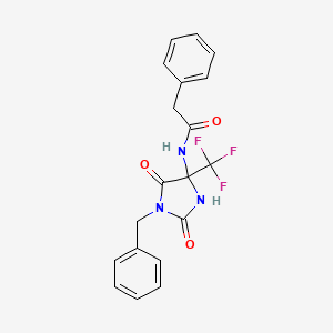 N-[1-benzyl-2,5-dioxo-4-(trifluoromethyl)imidazolidin-4-yl]-2-phenylacetamide