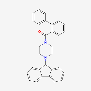 molecular formula C30H26N2O B11473537 biphenyl-2-yl[4-(9H-fluoren-9-yl)piperazin-1-yl]methanone 