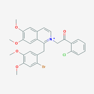 1-(2-Bromo-4,5-dimethoxybenzyl)-2-[2-(2-chlorophenyl)-2-oxoethyl]-6,7-dimethoxyisoquinolinium