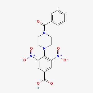 4-(4-Benzoylpiperazin-1-yl)-3,5-dinitrobenzoic acid