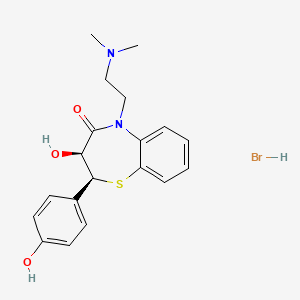 B1147355 Deacetyl-O-demethyl Diltiazem Hydrobromide CAS No. 142926-10-1