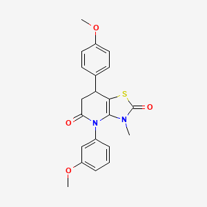 4-(3-methoxyphenyl)-7-(4-methoxyphenyl)-3-methyl-6,7-dihydro[1,3]thiazolo[4,5-b]pyridine-2,5(3H,4H)-dione