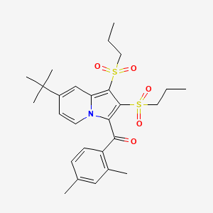 [7-Tert-butyl-1,2-bis(propylsulfonyl)indolizin-3-yl](2,4-dimethylphenyl)methanone