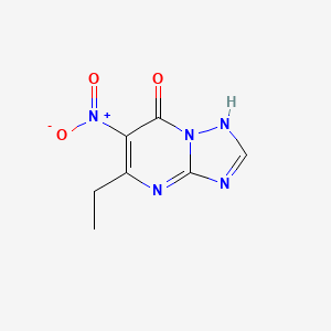 molecular formula C7H7N5O3 B11473642 5-Ethyl-6-nitro[1,2,4]triazolo[1,5-a]pyrimidin-7-ol 