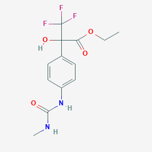 Ethyl 3,3,3-trifluoro-2-hydroxy-2-{4-[(methylcarbamoyl)amino]phenyl}propanoate