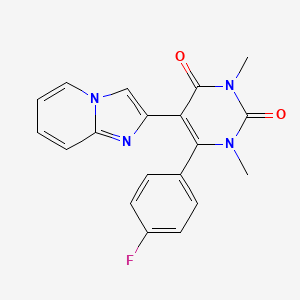 molecular formula C19H15FN4O2 B11473682 6-(4-fluorophenyl)-5-imidazo[1,2-a]pyridin-2-yl-1,3-dimethyl-2,4(1H,3H)-pyrimidinedione 