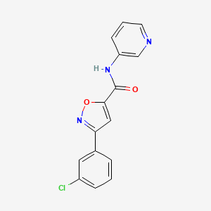 3-(3-Chlorophenyl)-N-(pyridin-3-yl)-1,2-oxazole-5-carboxamide