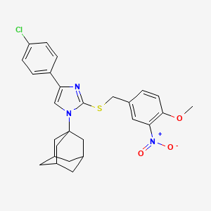 1-(1-adamantyl)-4-(4-chlorophenyl)-2-[(4-methoxy-3-nitrobenzyl)thio]-1H-imidazole