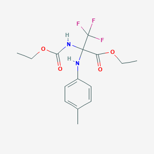 Ethyl 2-[(ethoxycarbonyl)amino]-3,3,3-trifluoro-2-(p-toluidino)propionate