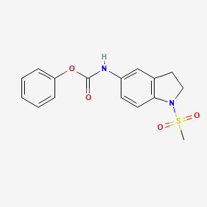 molecular formula C16H16N2O4S B11473751 phenyl [1-(methylsulfonyl)-2,3-dihydro-1H-indol-5-yl]carbamate 