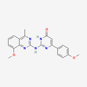 2-[(8-Methoxy-4-methylquinazolin-2-yl)amino]-6-(4-methoxyphenyl)pyrimidin-4-ol